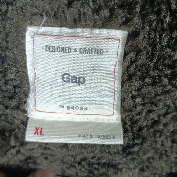 Gap Jacket Womens XL Green Hooded Parka Faux Fur Lined Winter Warm Coat - Picture 2 of 14